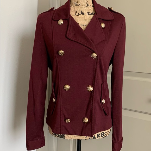 Cecico Jackets & Blazers - CECICO Double-Breasted Burgundy Blazer